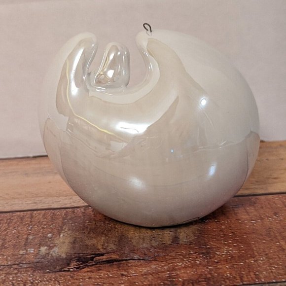 Fine Porcelain Nativity With Angel Christmas Ornament - Picture 2 of 5